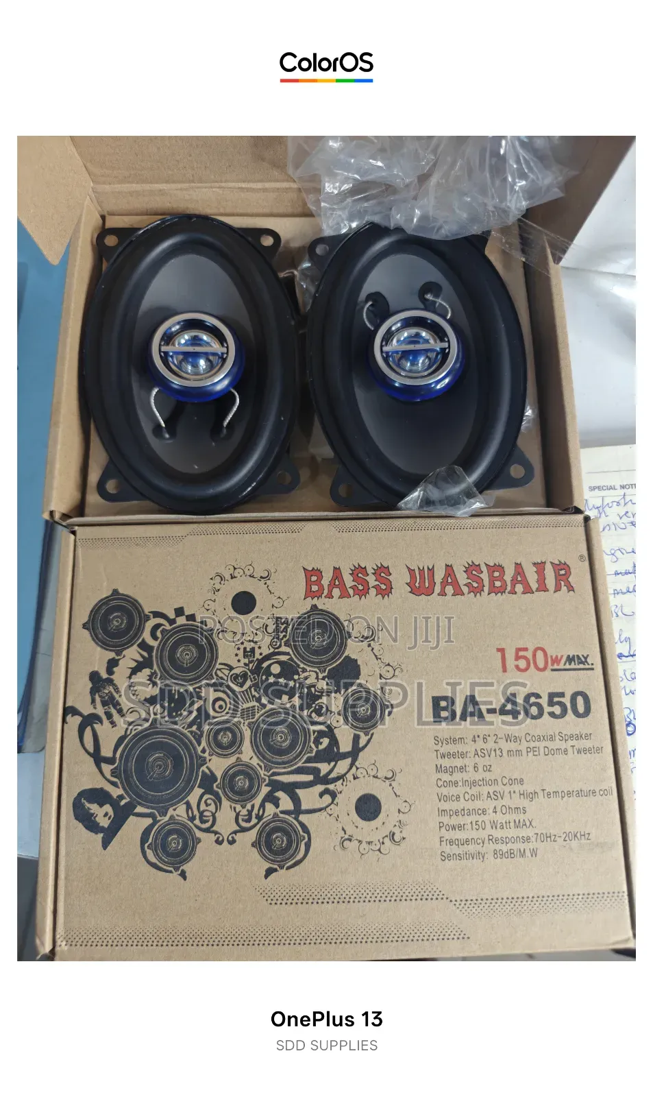 4*6 Oval Shape Heavy Bass Coaxial Car Speaker