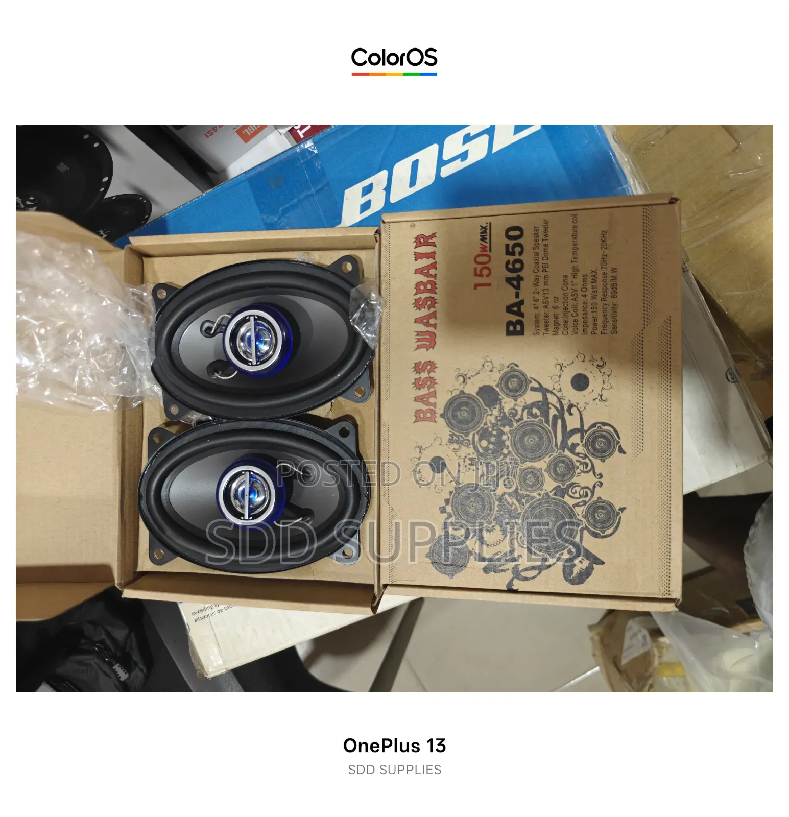 4*6 Oval Shape Heavy Bass Coaxial Car Speaker
