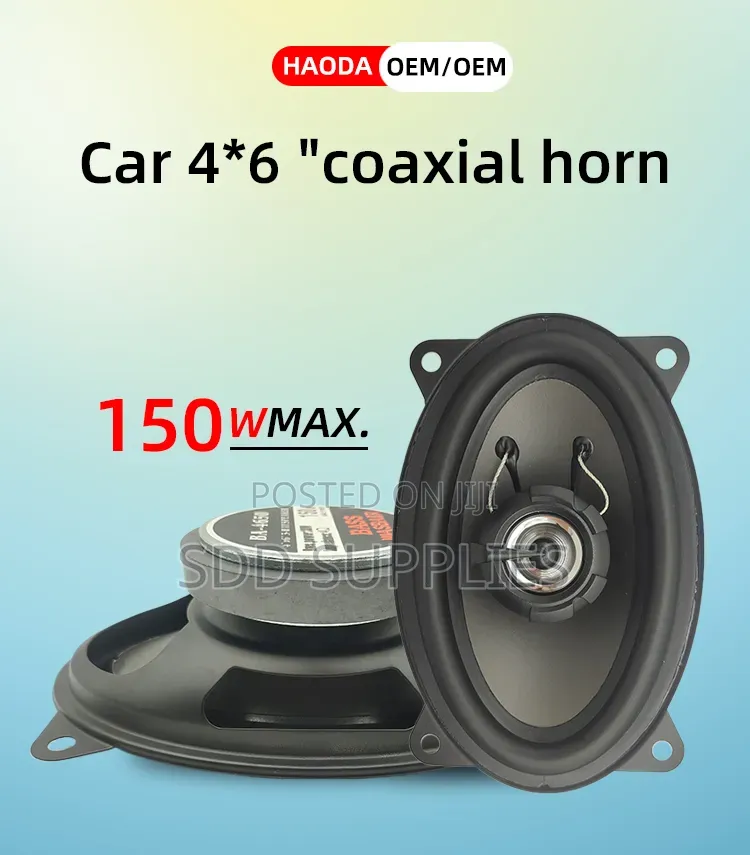 4*6 Oval Shape Heavy Bass Coaxial Car Speaker
