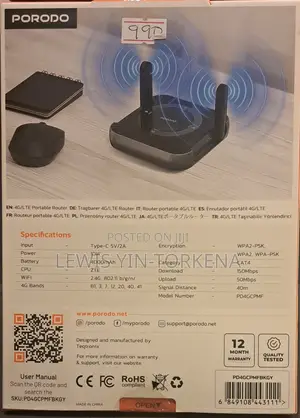 Porodo Home & Outdoor Portable Router