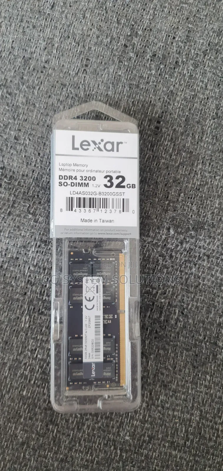 Lexar Ddr4 3200 So-Dimm 32GB Ram