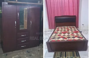 Bed and Bed Frame With Wardrobe for Sale