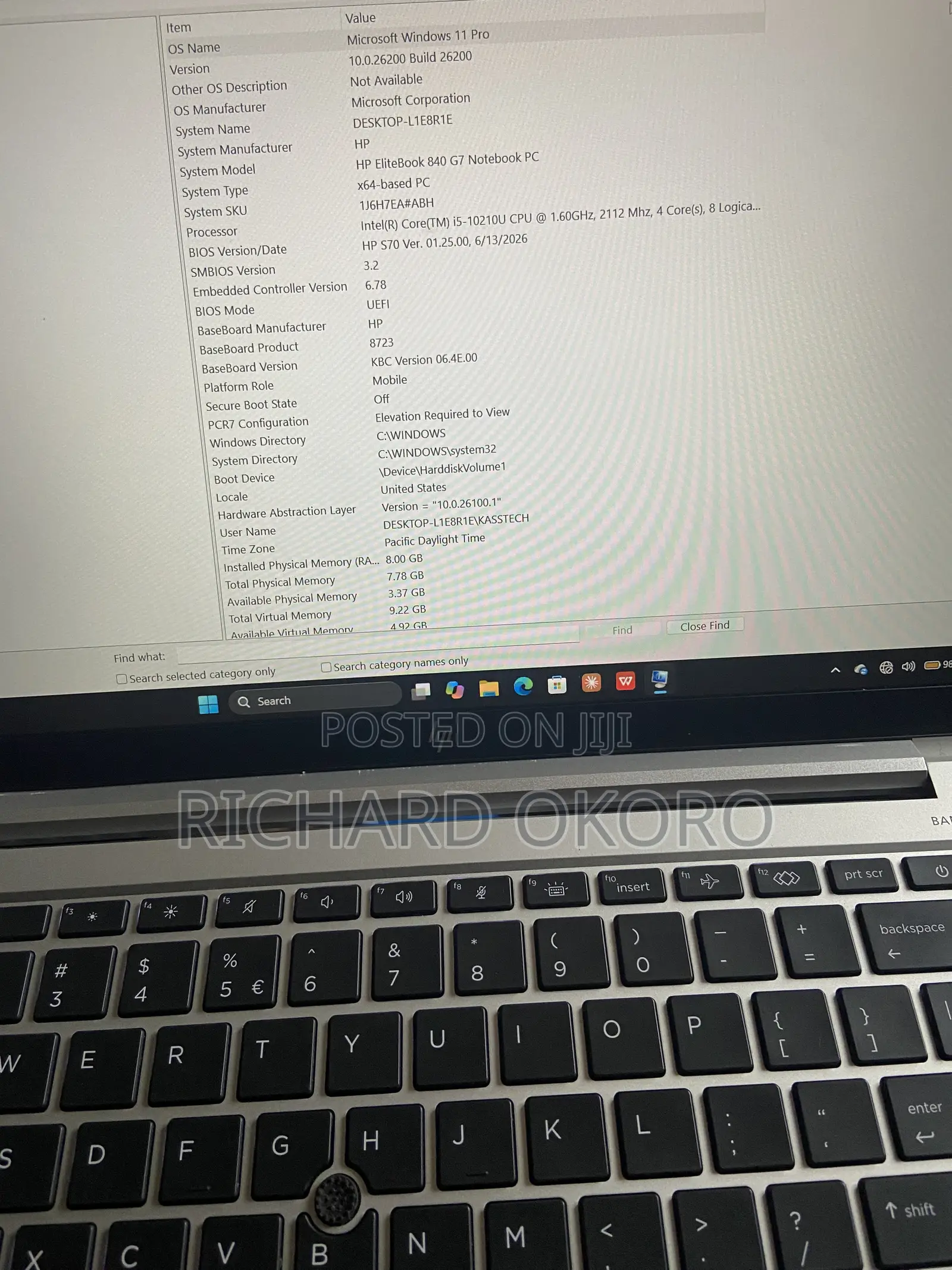 Laptop HP EliteBook 840 G7 8GB Intel Core i5 SSD 256GB