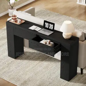 Console Table With Drawers(Black)
