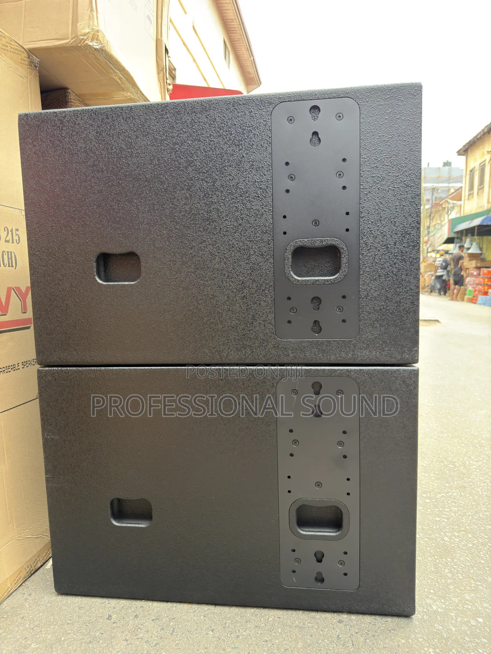 Nexo LS18 High-Power Sub-Bass Loudspeaker Cabinets Stacked Vertically
