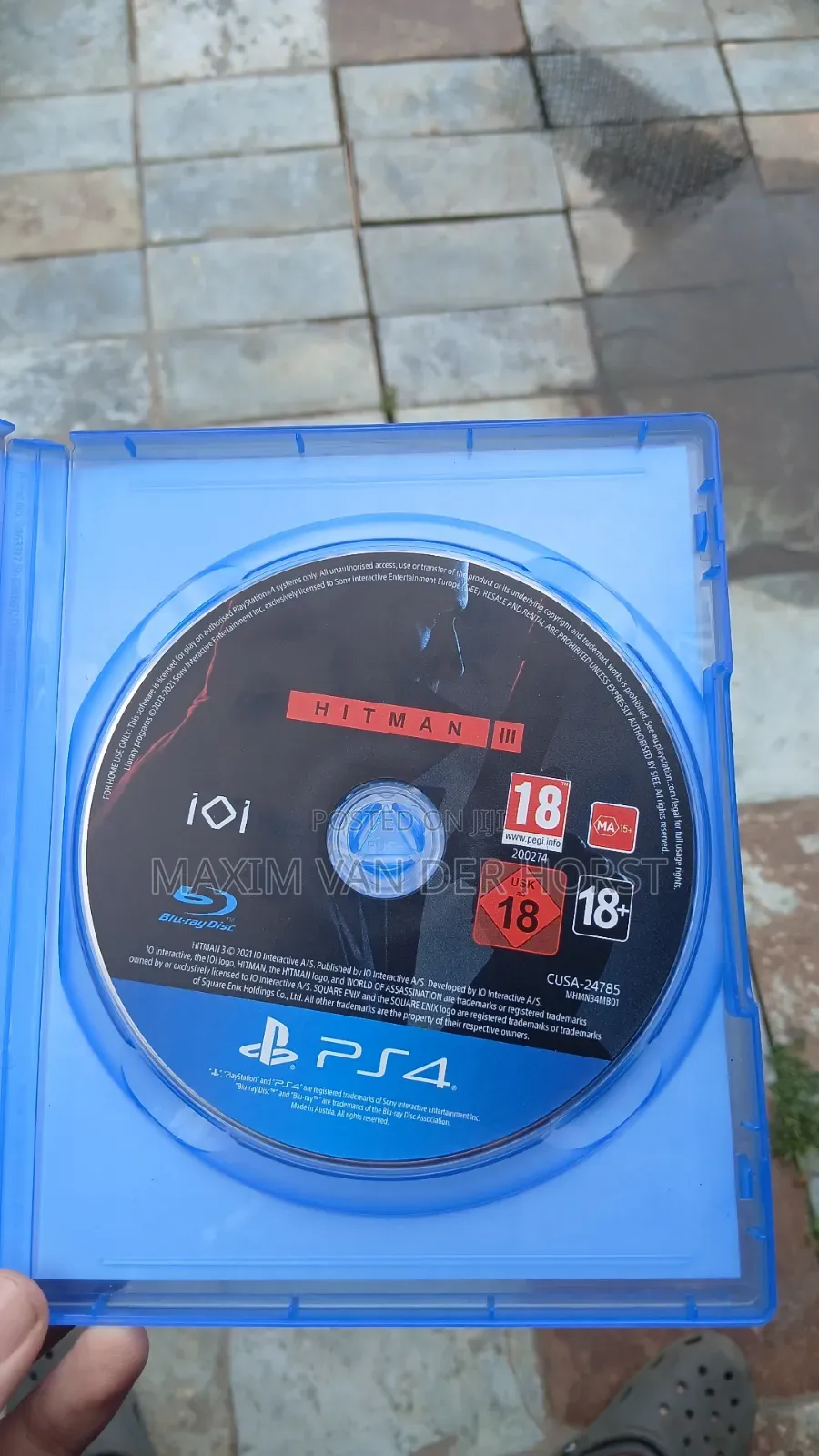 Hitman 3 PS4 Game Disk