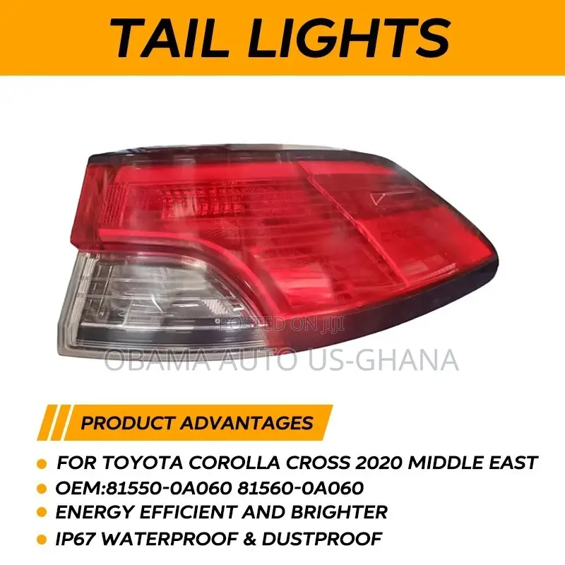 Toyota Corolla Cross Taillight 2020 2021 2022 2023 2024 OEM Tail Light