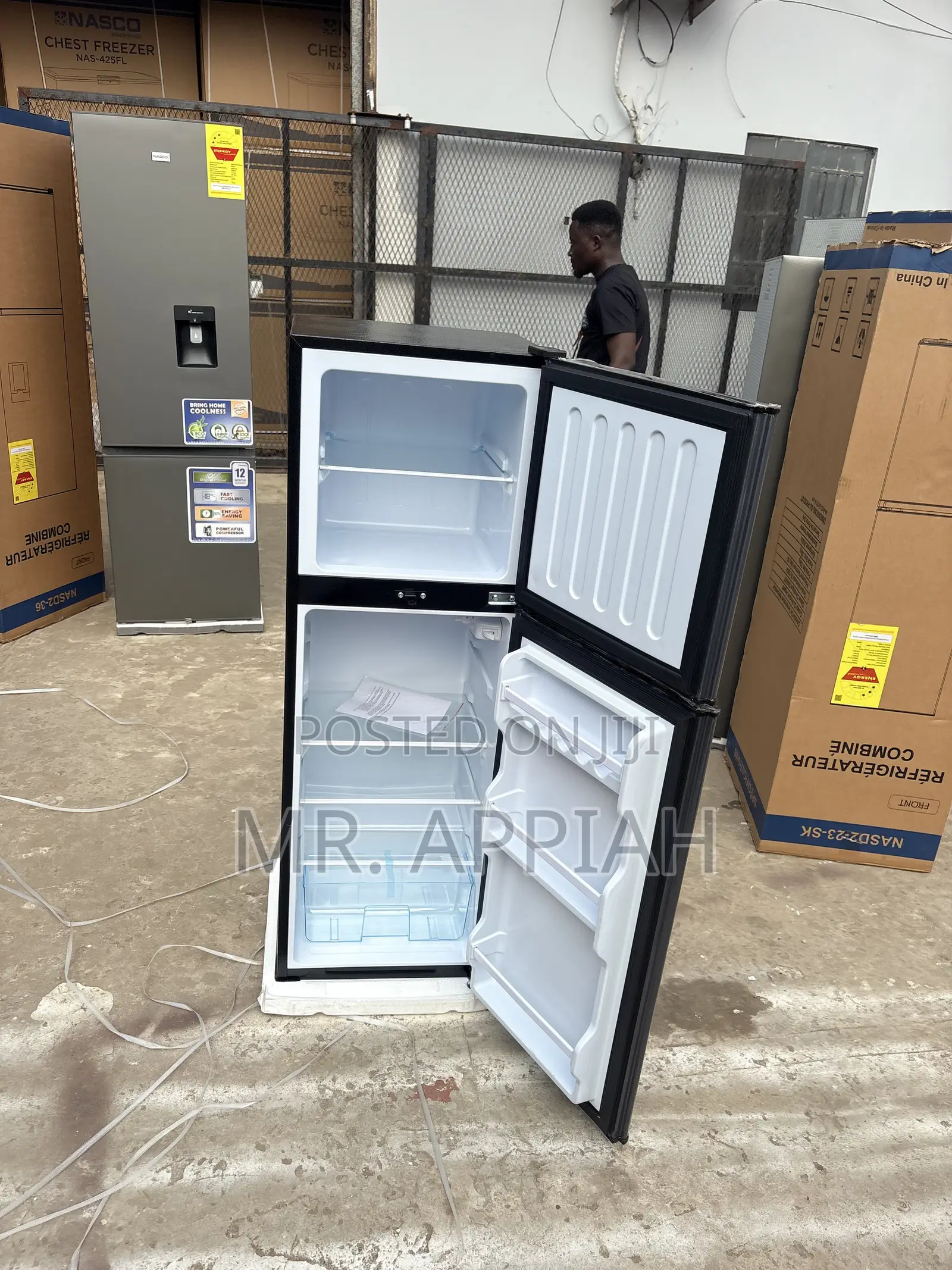 Premium Top Mount Nasco Fridge(NasF2-18fl)Silver.