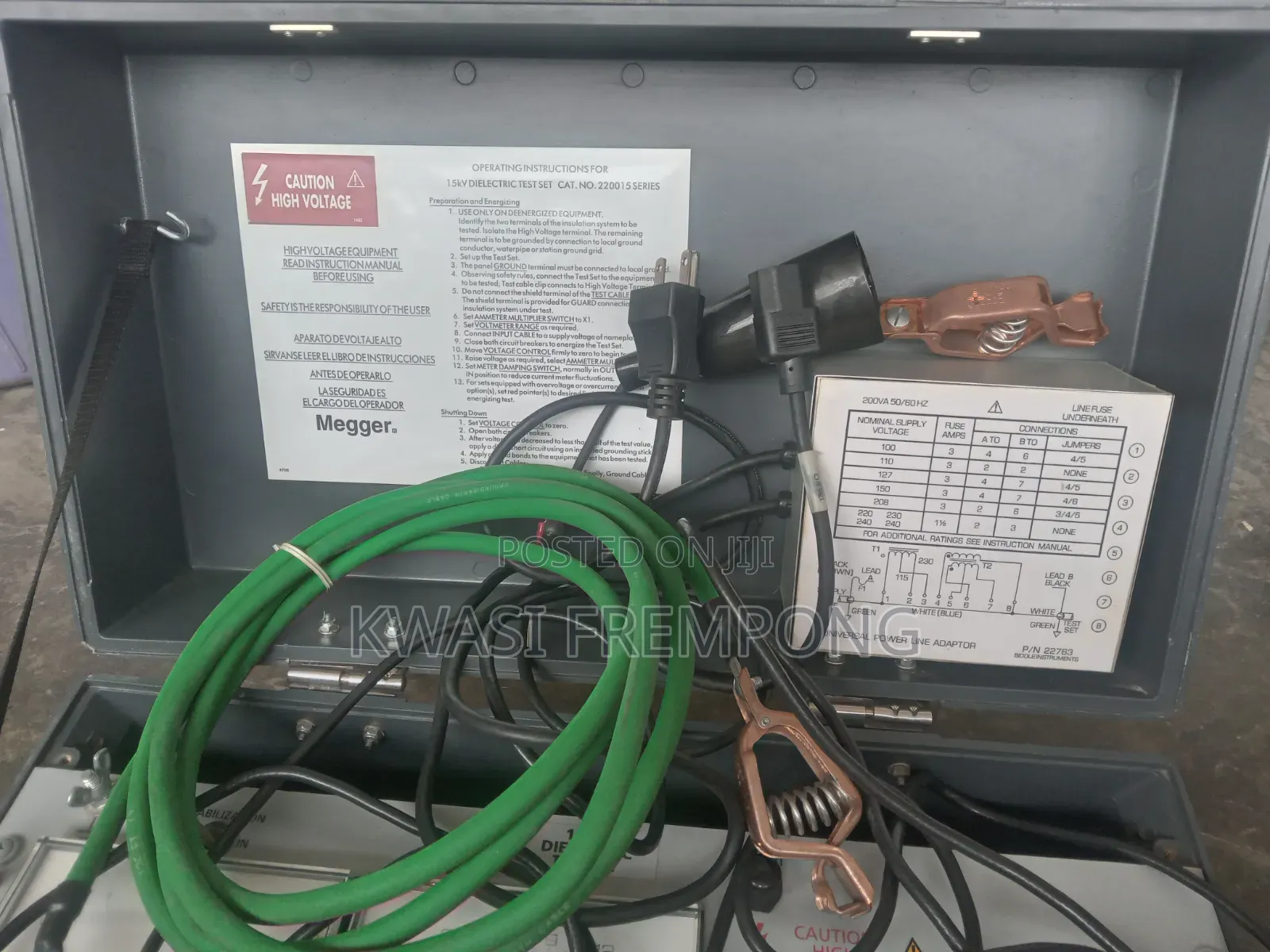 Megger 15kV DC Insulation Tester (Heavy-Duty/Analog)