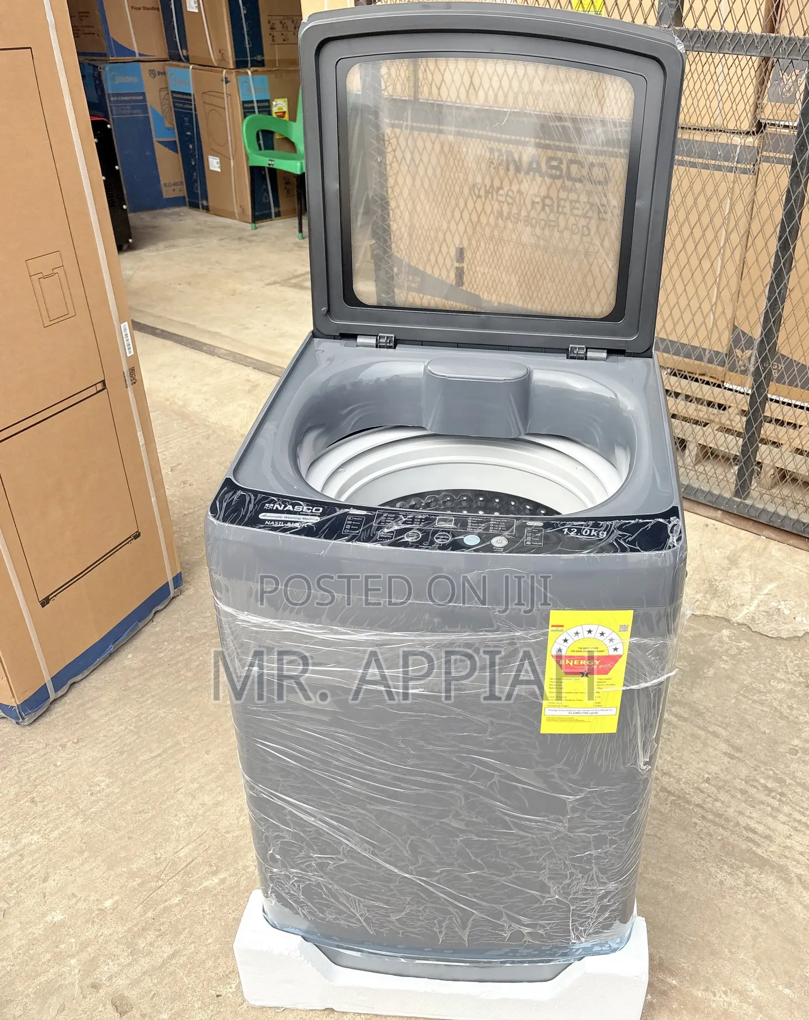 Unique Top Load Nasco 12kg Washing Machine(Gray)Full Auto 