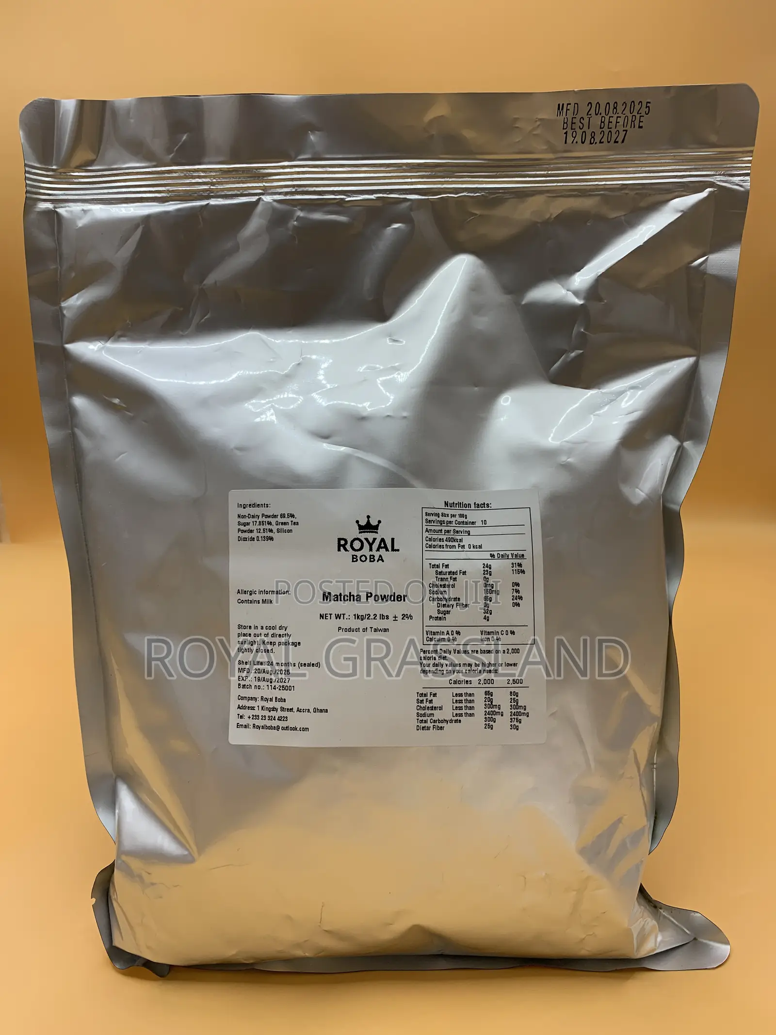 Premium Matcha Green Tea Powder 1KG | Bubble Tea & Latte
