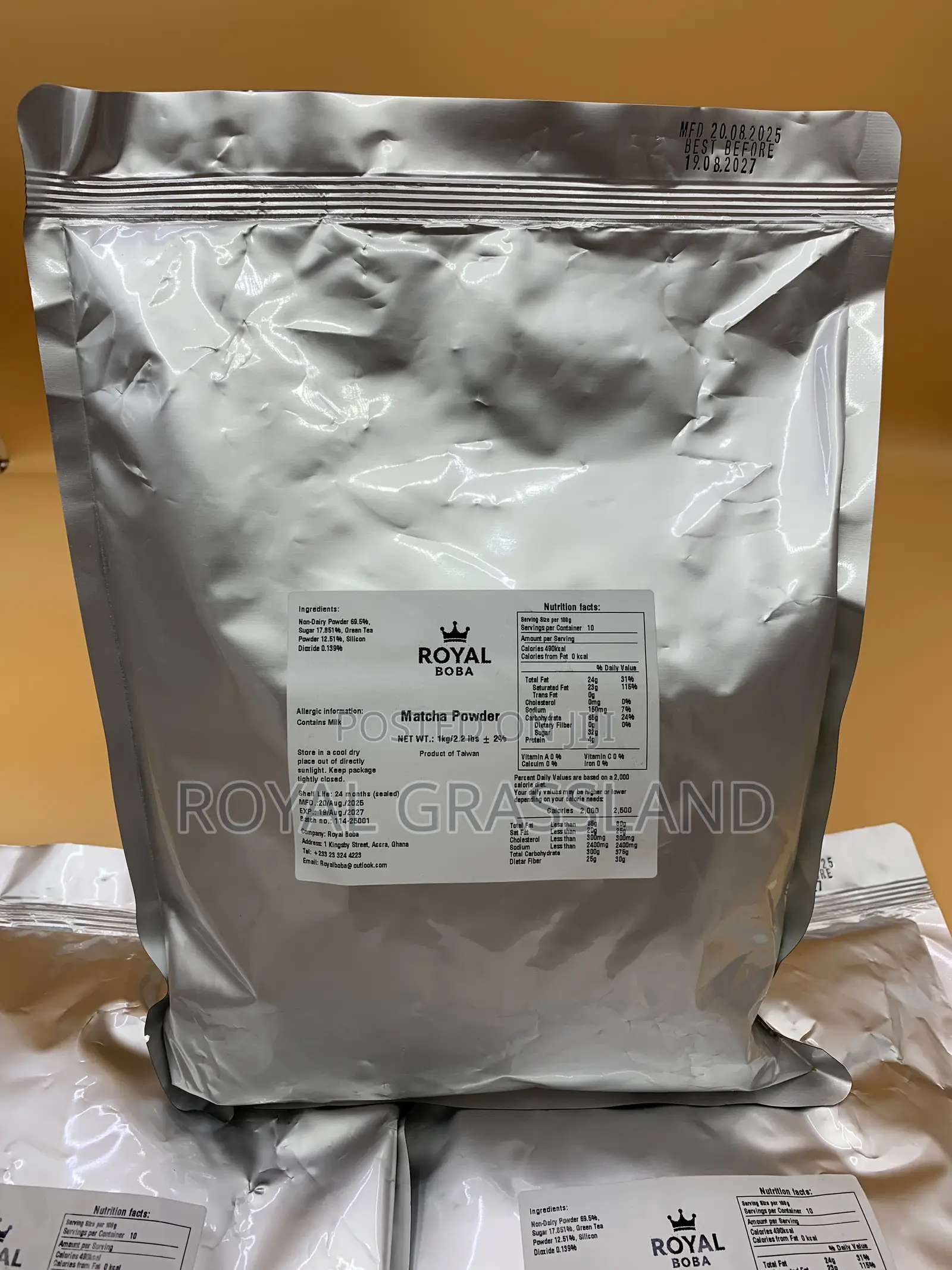 Premium Matcha Green Tea Powder 1KG | Bubble Tea & Latte