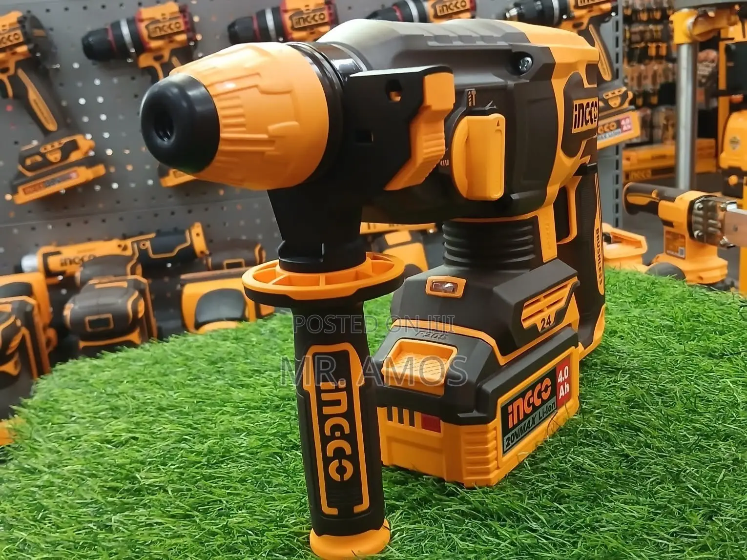 24mm Cordless Rotary Hammer + 2x4.0Ah Battery 20V - CRHLI202482
