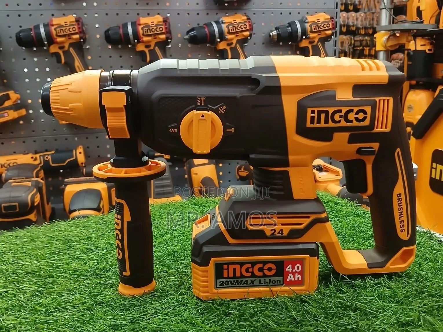 24mm Cordless Rotary Hammer + 2x4.0Ah Battery 20V - CRHLI202482