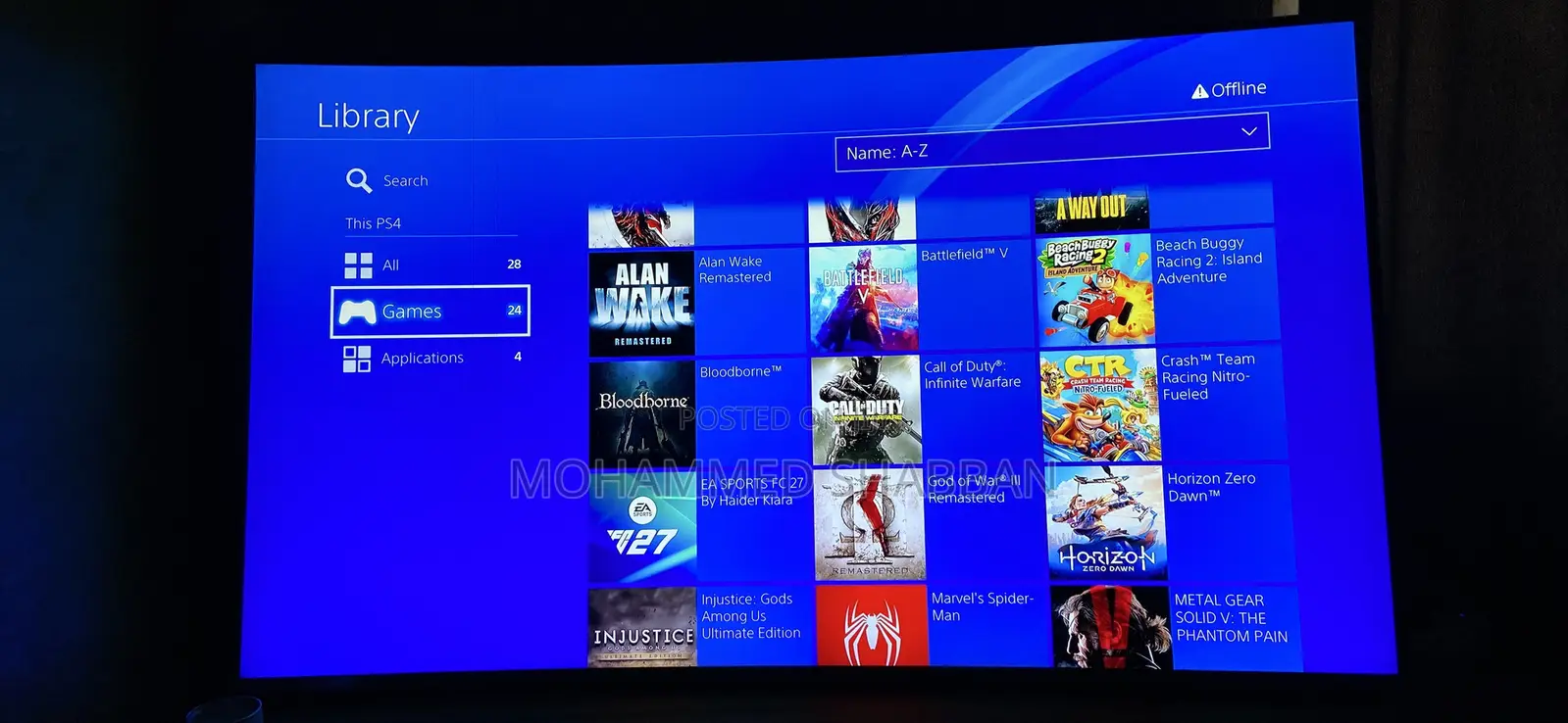 PS4 Pro 1TB With 23 Games . Very Neat .