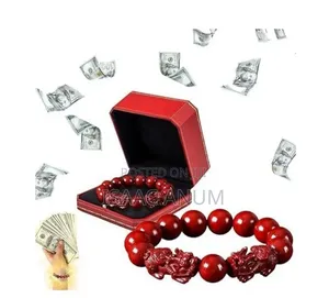 Feng Shui Cinnabar Bracelet for Wealth and Protection Good Luck Money
