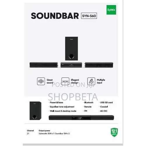 Synix S60 Speaker/Soundbar