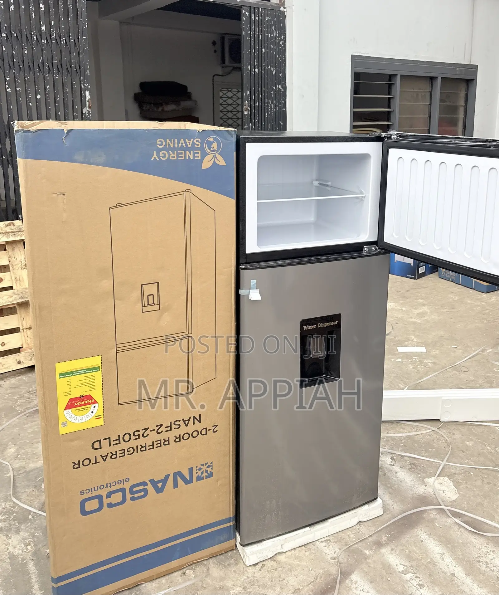 Quality Refrigerator Nasco 210L 2 Door Fridge(Silver).