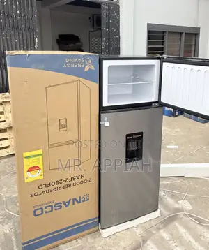 Quality Refrigerator Nasco 210L 2 Door Fridge(Silver).