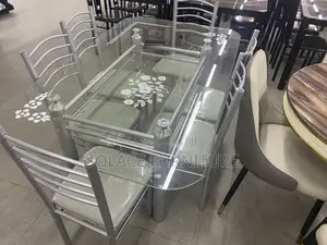 Dining Table Sets 4 Seater ( Plain Glass)