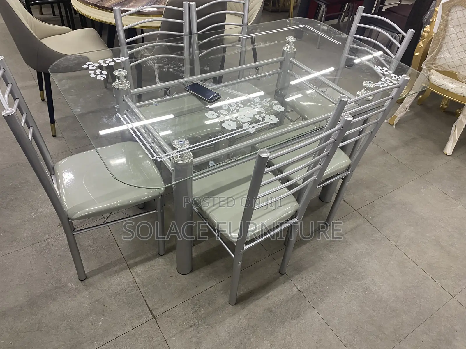 Dining Table Sets 4 Seater ( Plain Glass)