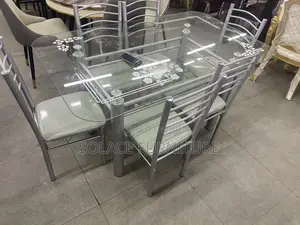 Dining Table Sets 4 Seater ( Plain Glass)