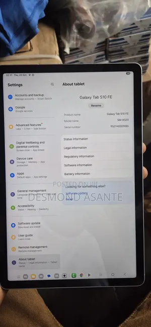 Samsung Galaxy Tab S10 FE 128 GB Blue