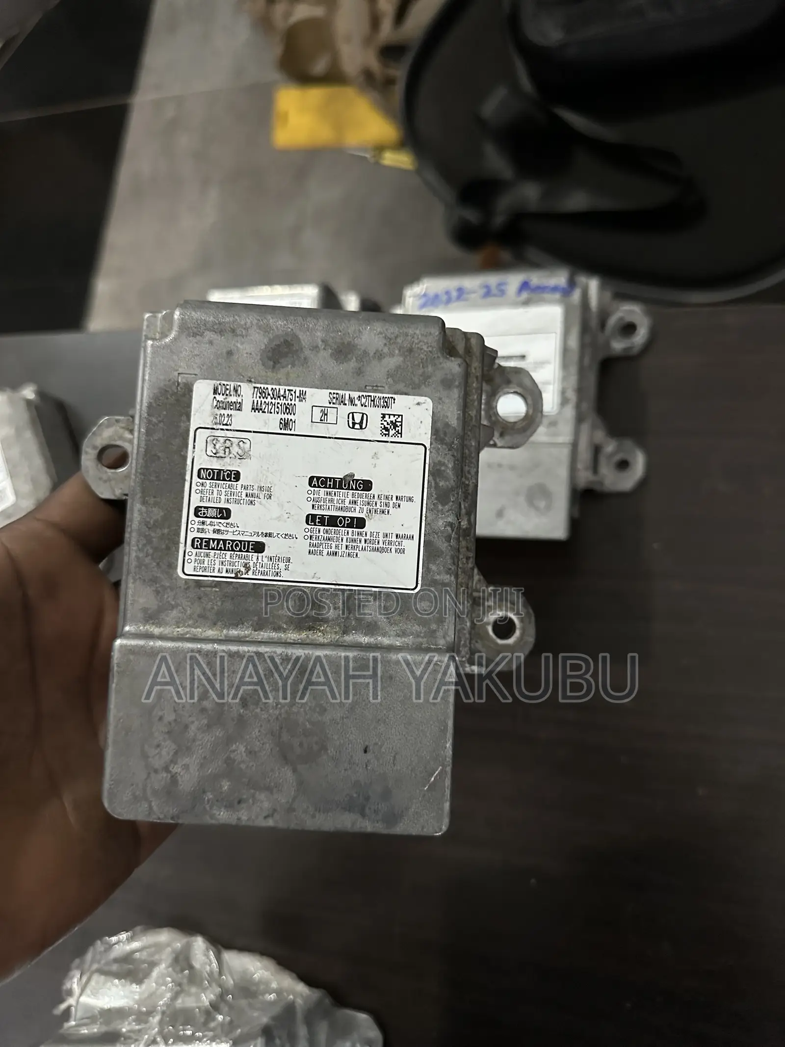 2023-25 Honda Accord Airbag/SRS Unit