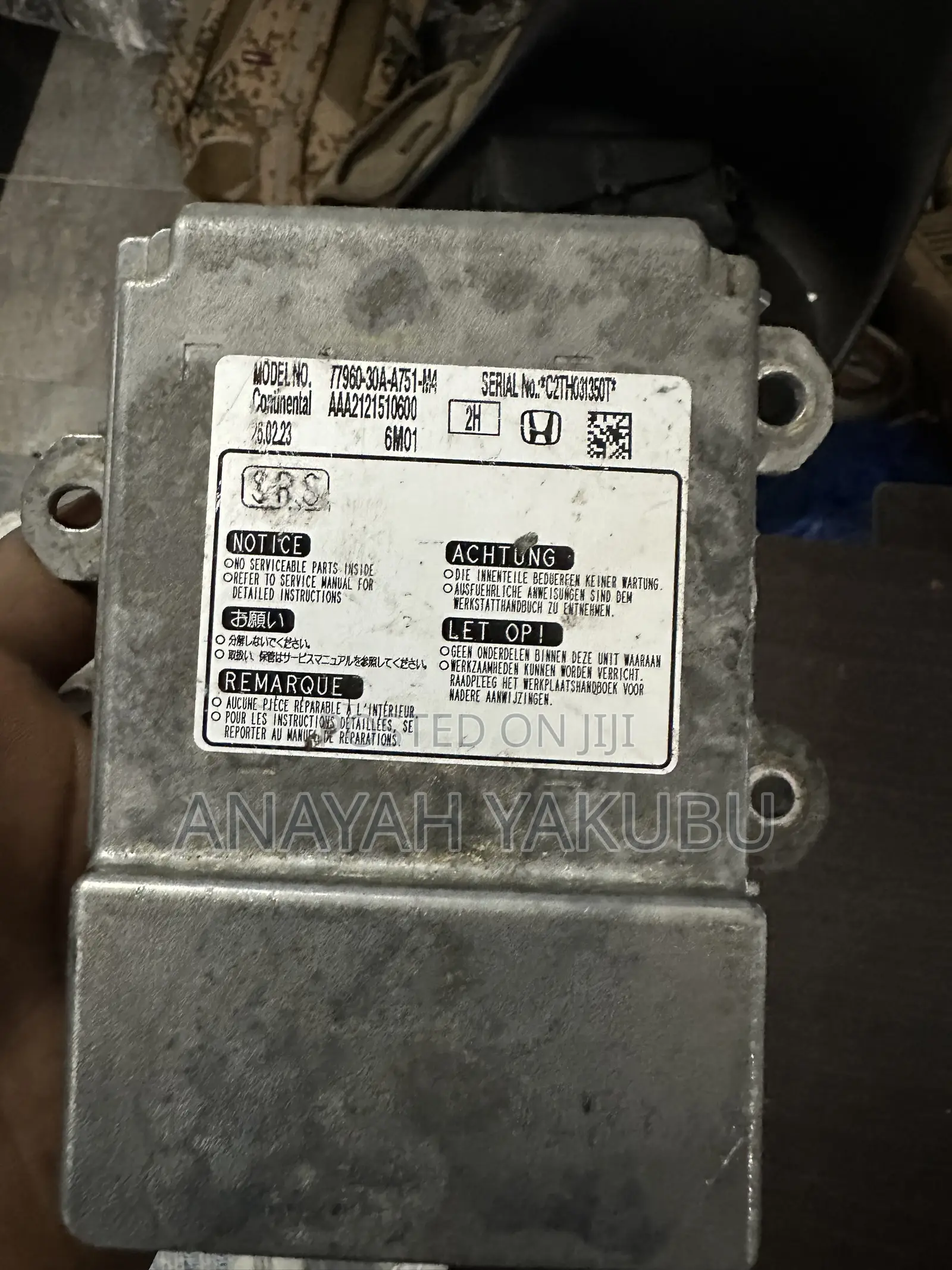 2023-25 Honda Accord Airbag/SRS Unit