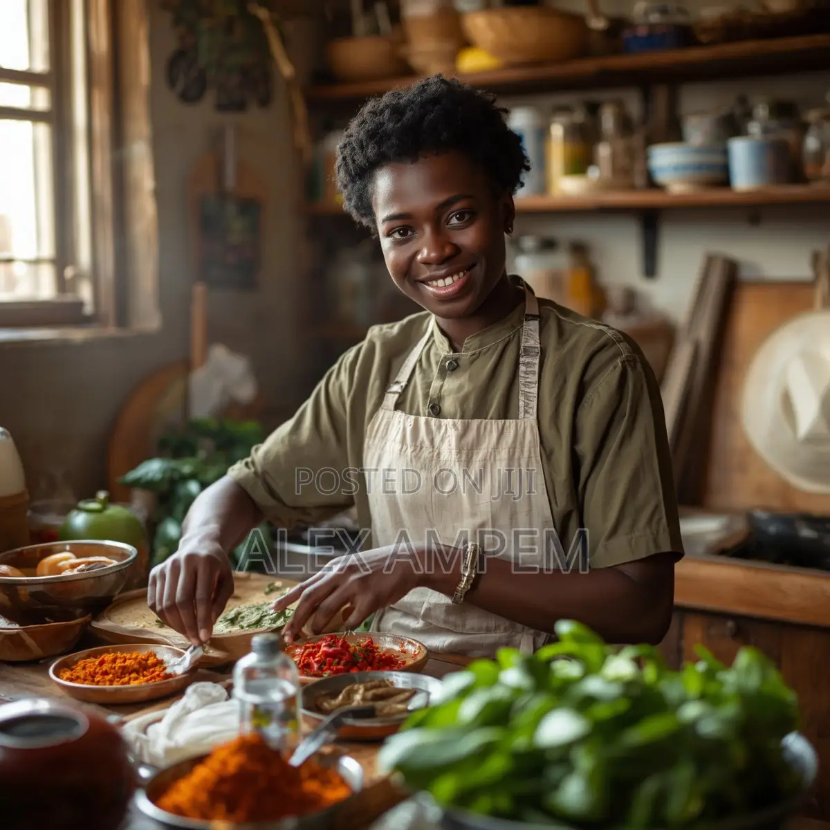 A Female Kitchen Assistant