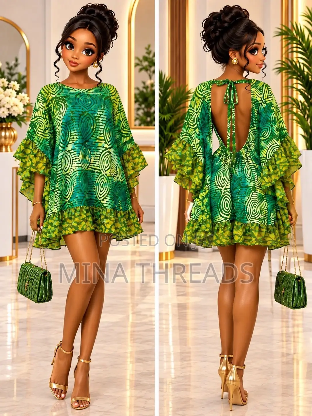 Backless Ankara Style