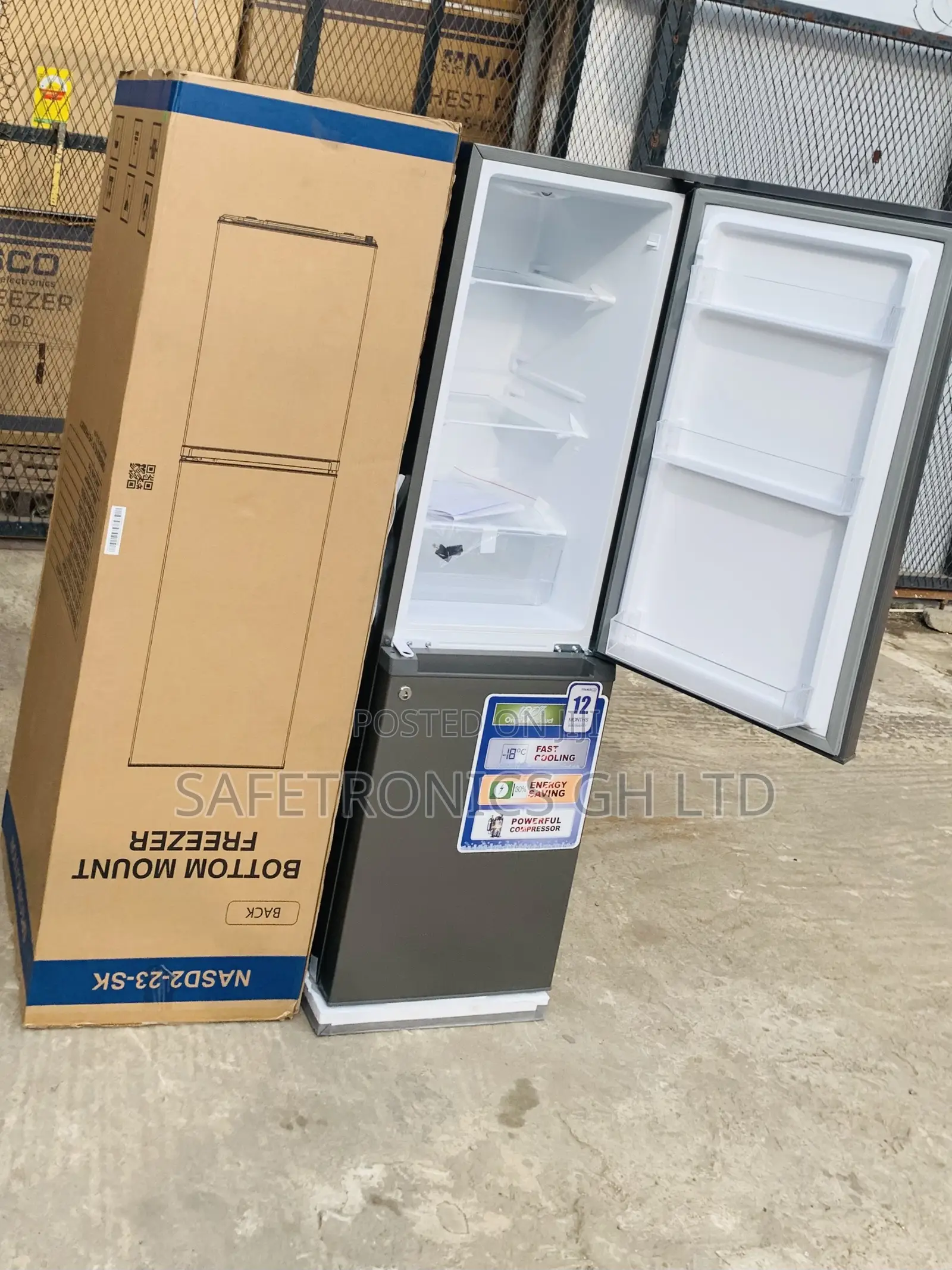 Fast Nasco (Grey) 170L Freezer-Right Nasd2-23-Sk Fridge Bottom Mount