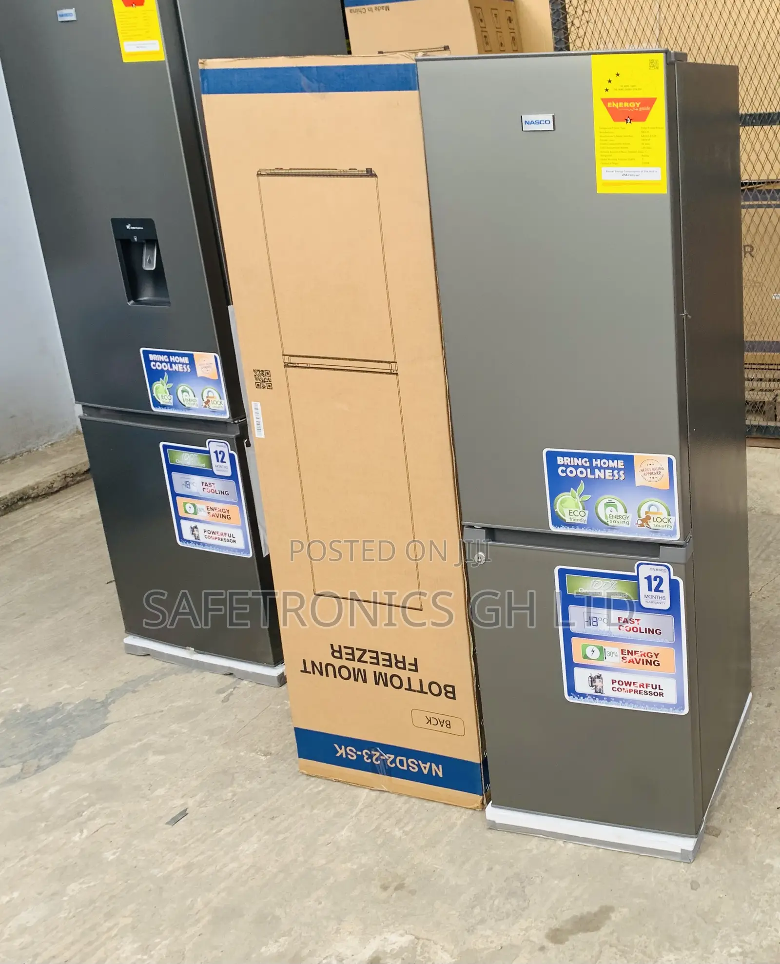 Nasd2-23-Sk Grey (170L) FrostEdge Nasco Bottom Mount Fridge