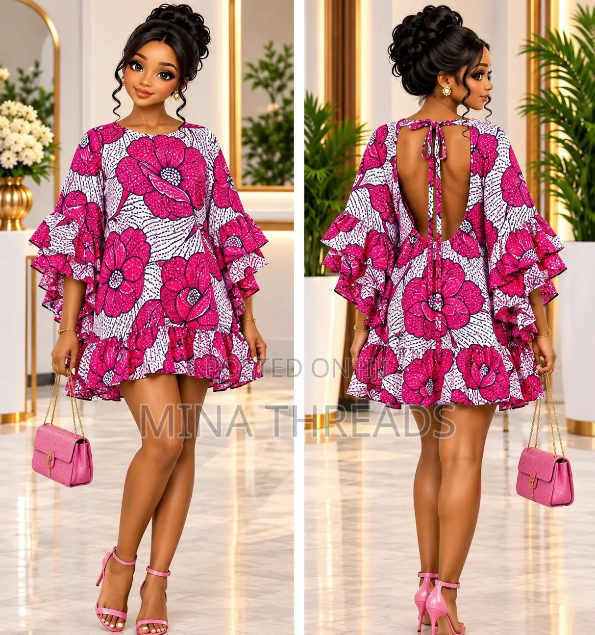 Backless Ankara Style