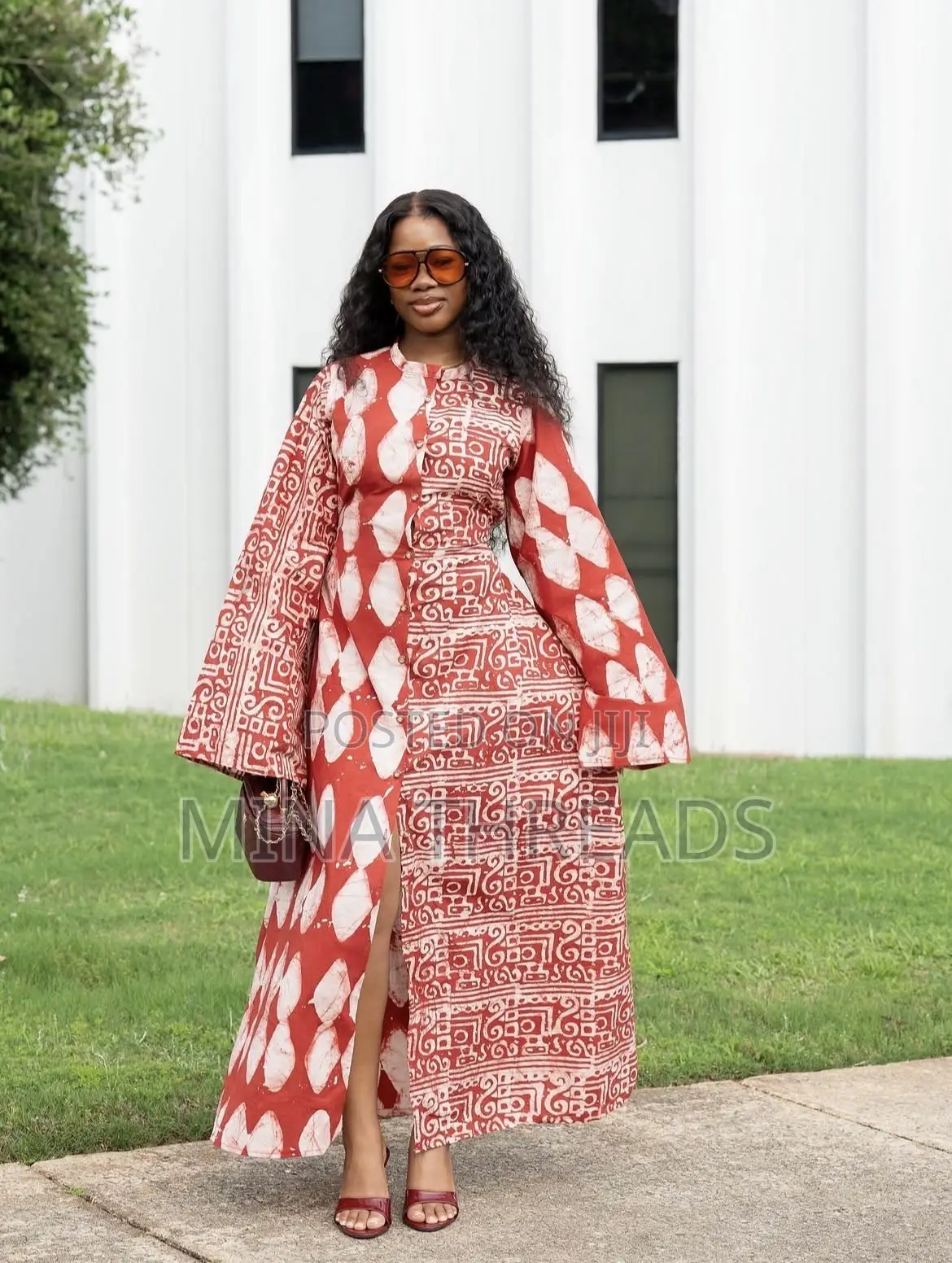 Ankara Open Buttons With Long Sleeves