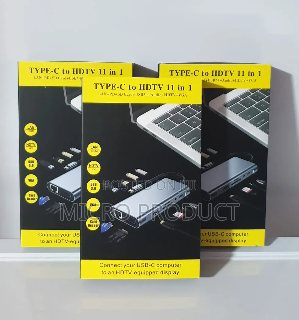 Type C to HDTV 11 in 1 Adapter