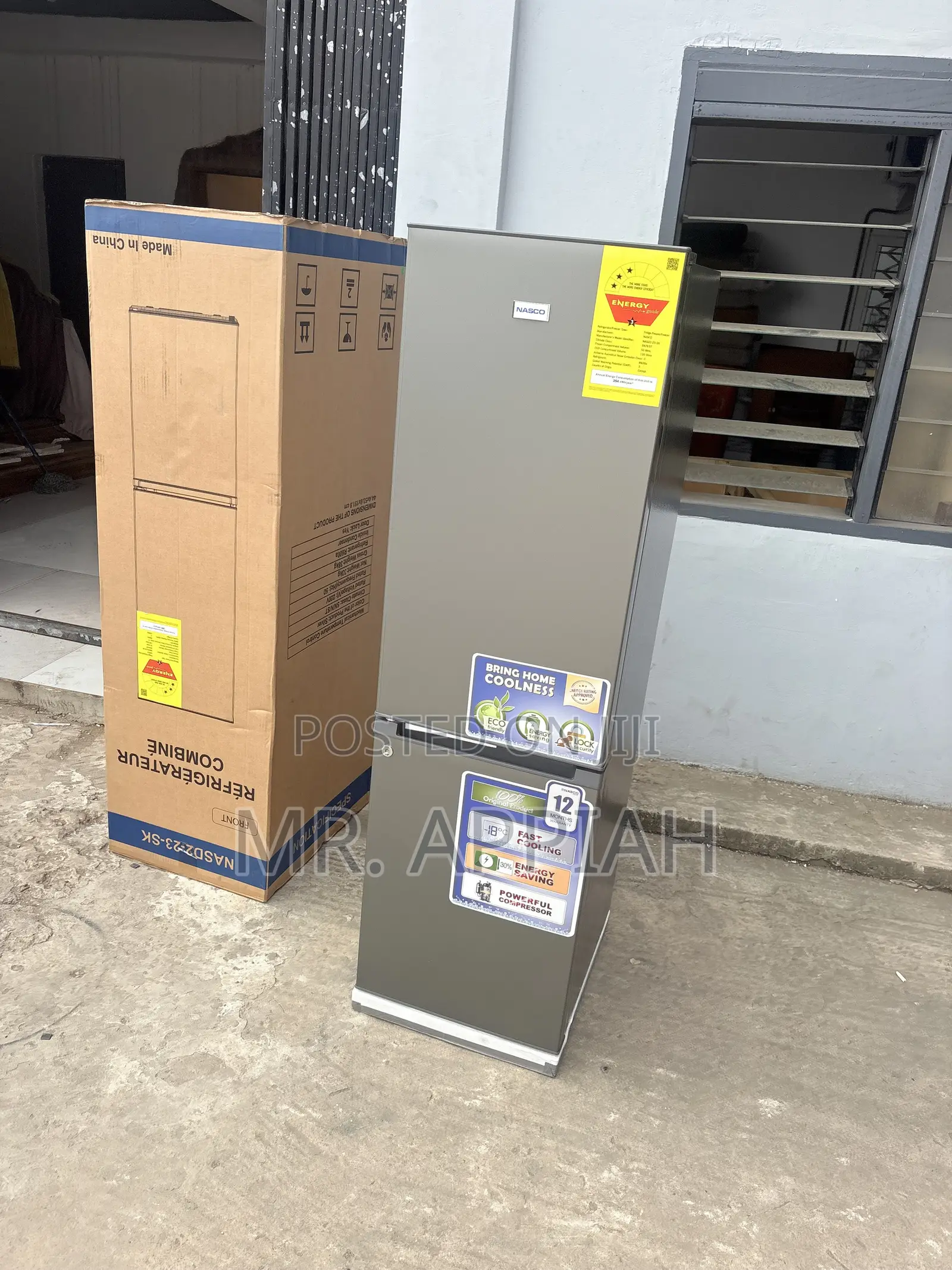 Quality Cooling Nasco 170L Bottom Freezer Fridge(Gray)