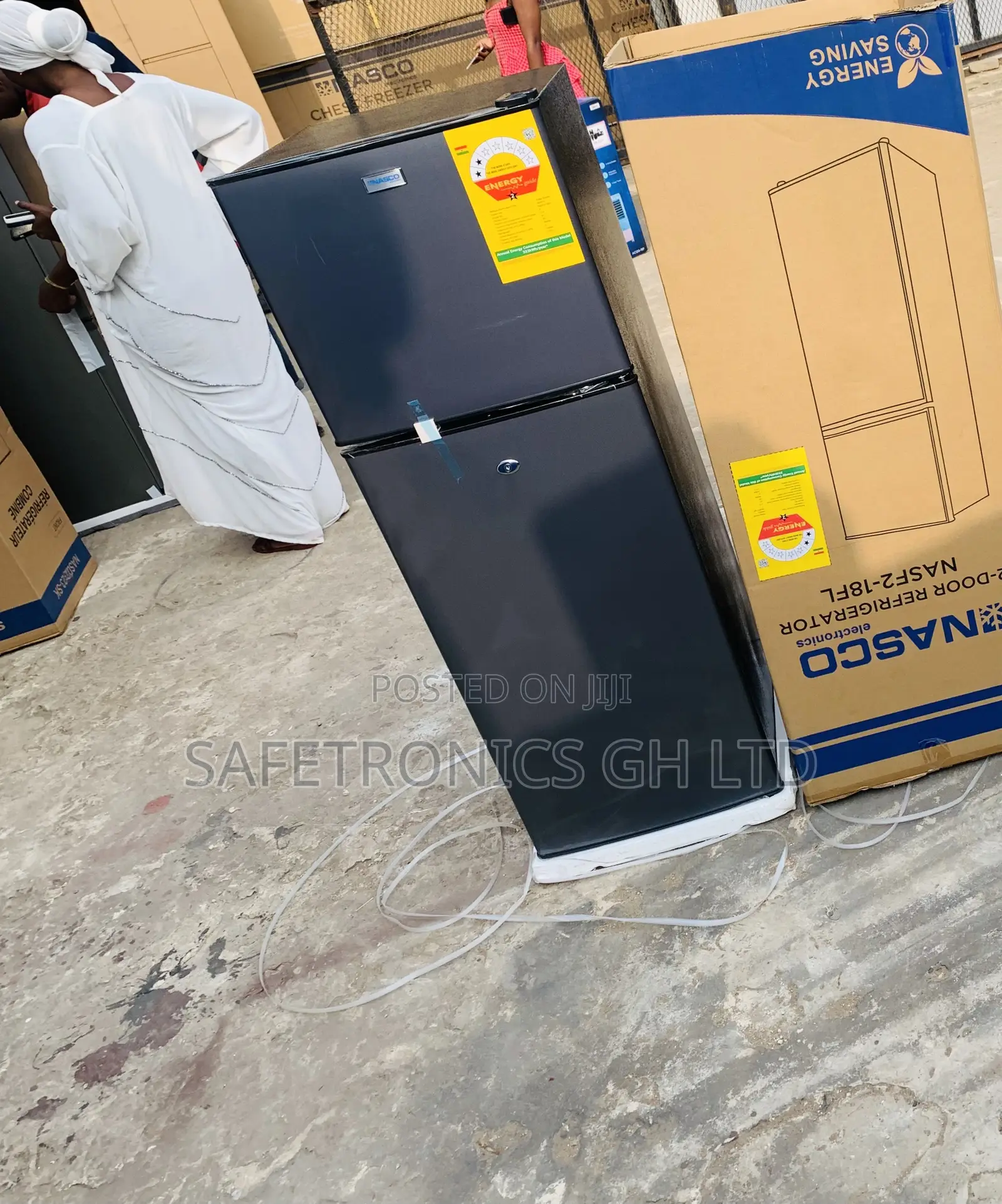 (Grey) Nasco 158L CoolAura Nasf2-18fl Top Mount Fridge