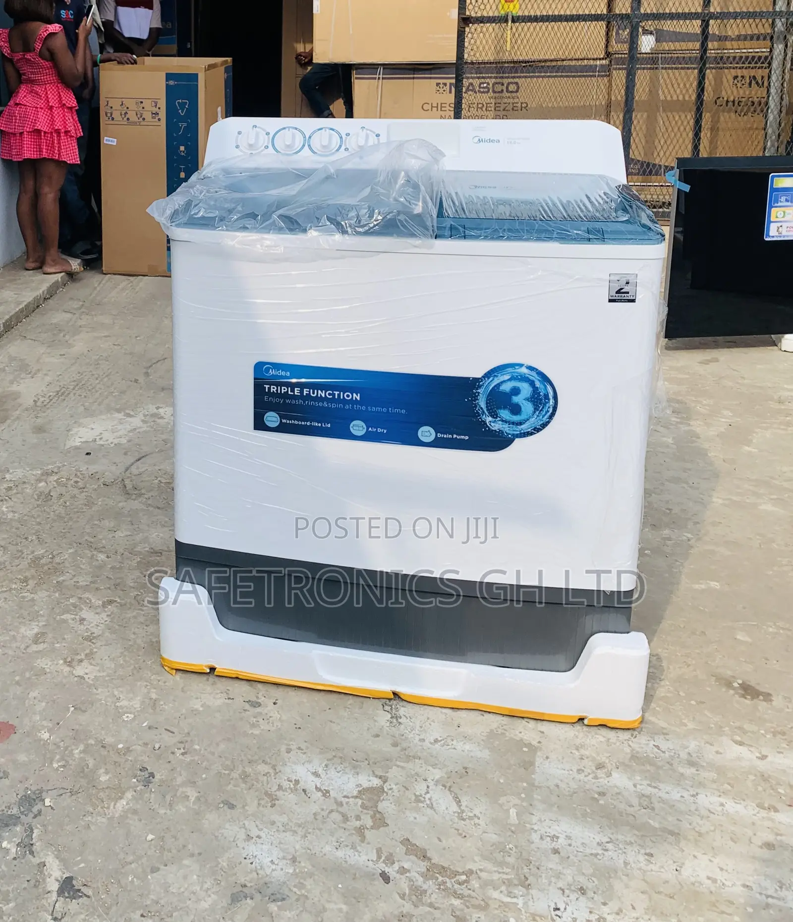 Clean Prestige Midea Twintub 18kg White WashingMachine