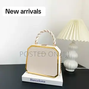 Luxury Classy Ladies Handbags With Gold-Trimmed Handles