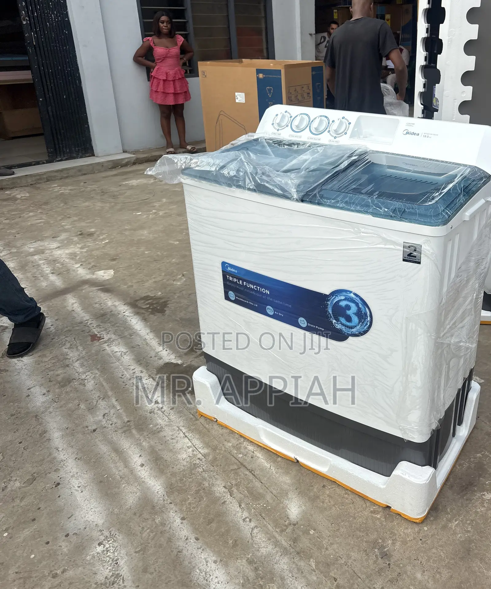 Led Digital Display Midea 18kg Semi-Automatic Washing Machine