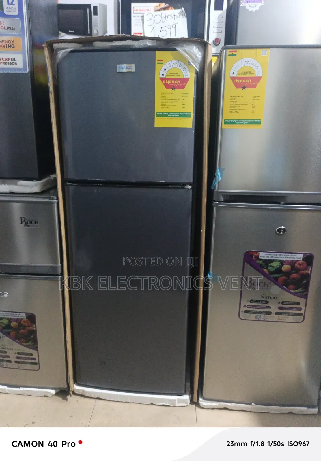 Nasco 158Liter Double Door Refrigerator Top Mounted Freezer