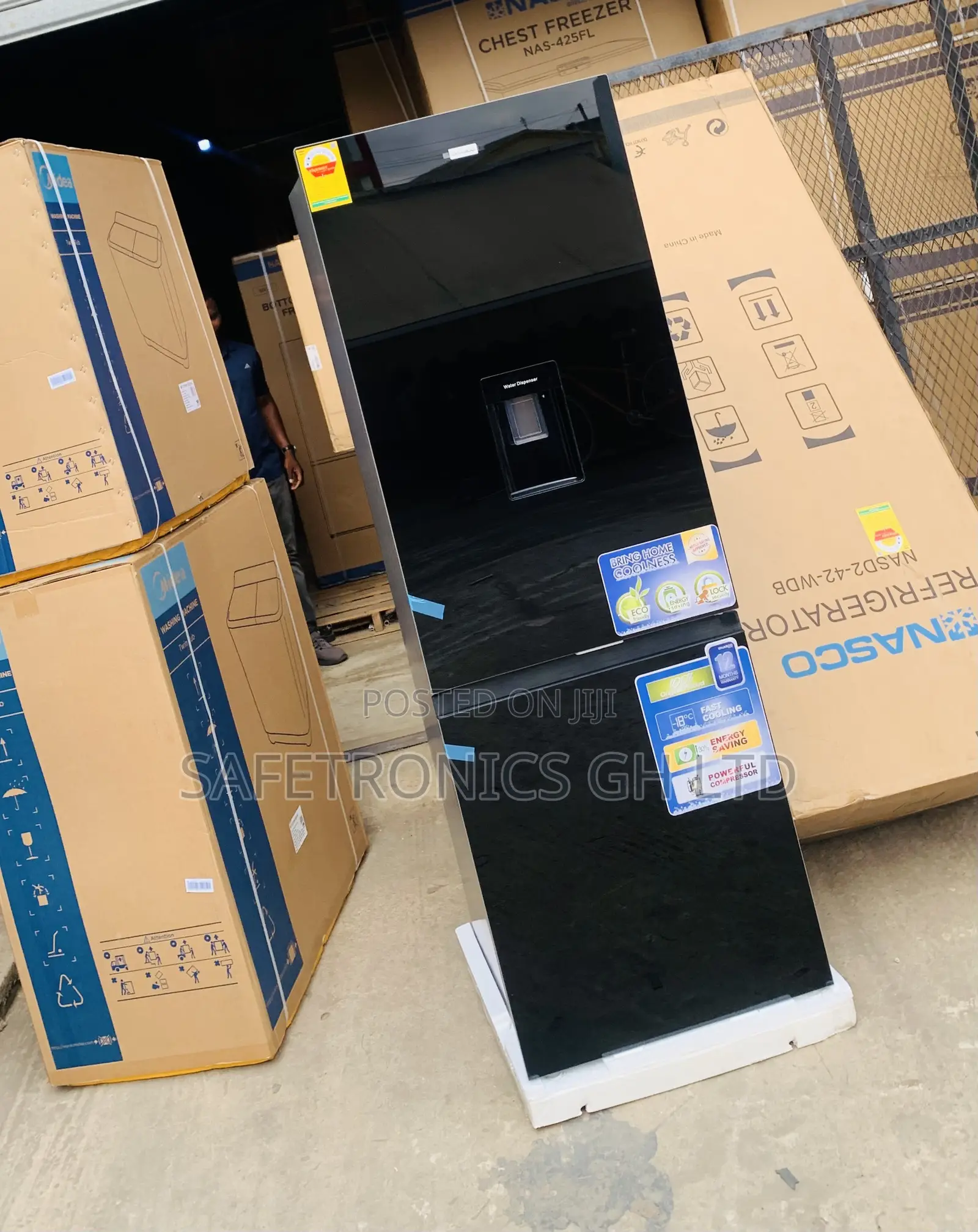 ChillEssence 198L Nasco Black 2 Doors Nasd2-42fl Fridge