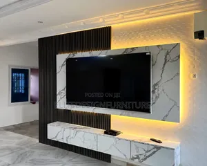 Modern Floating TV Unit With Storage - Custom Made in Accra