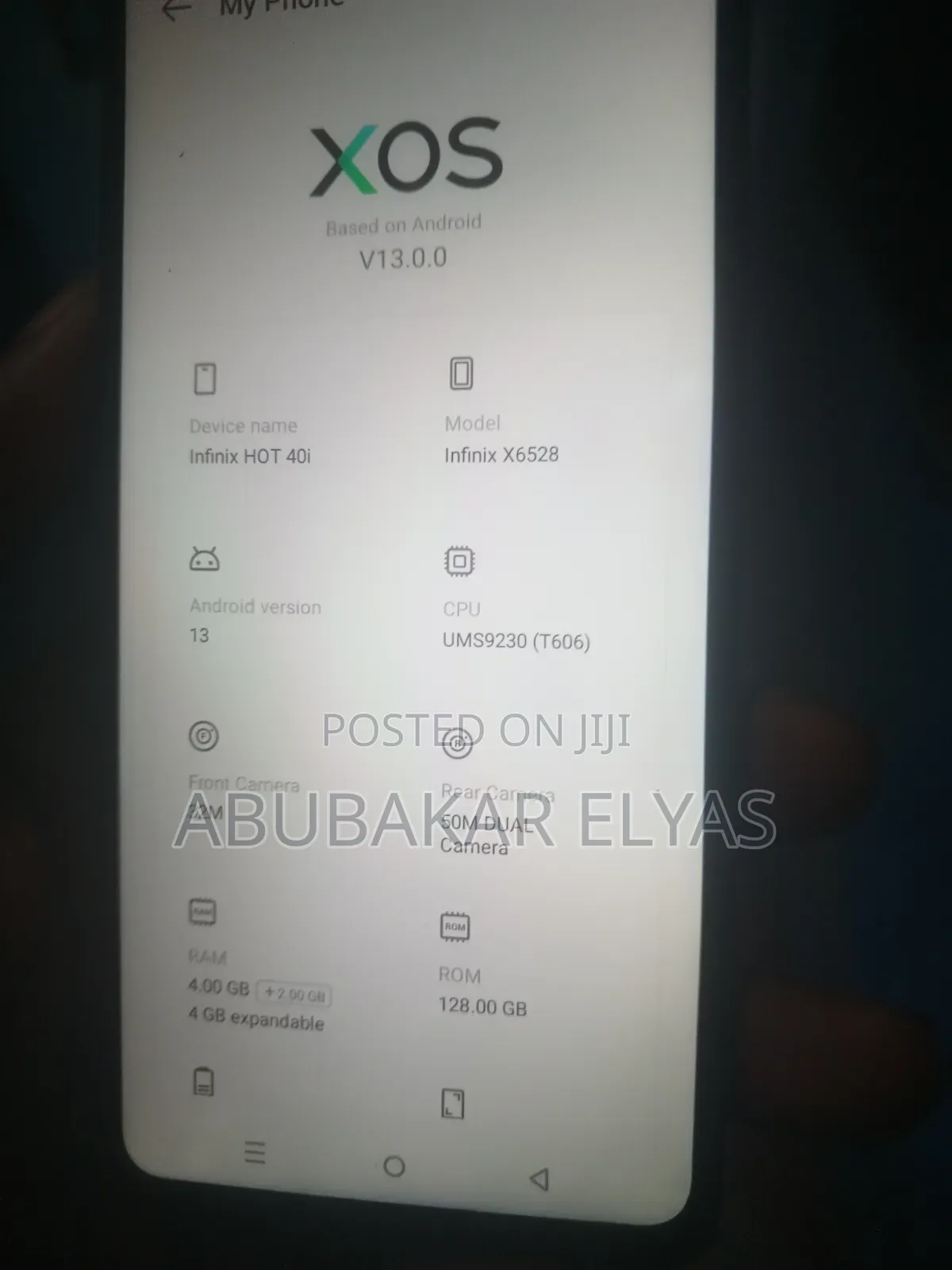 Infinix Hot 40i 128 GB Black