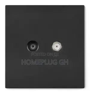 Satellite + TV Socket – Black (F1-B-09)