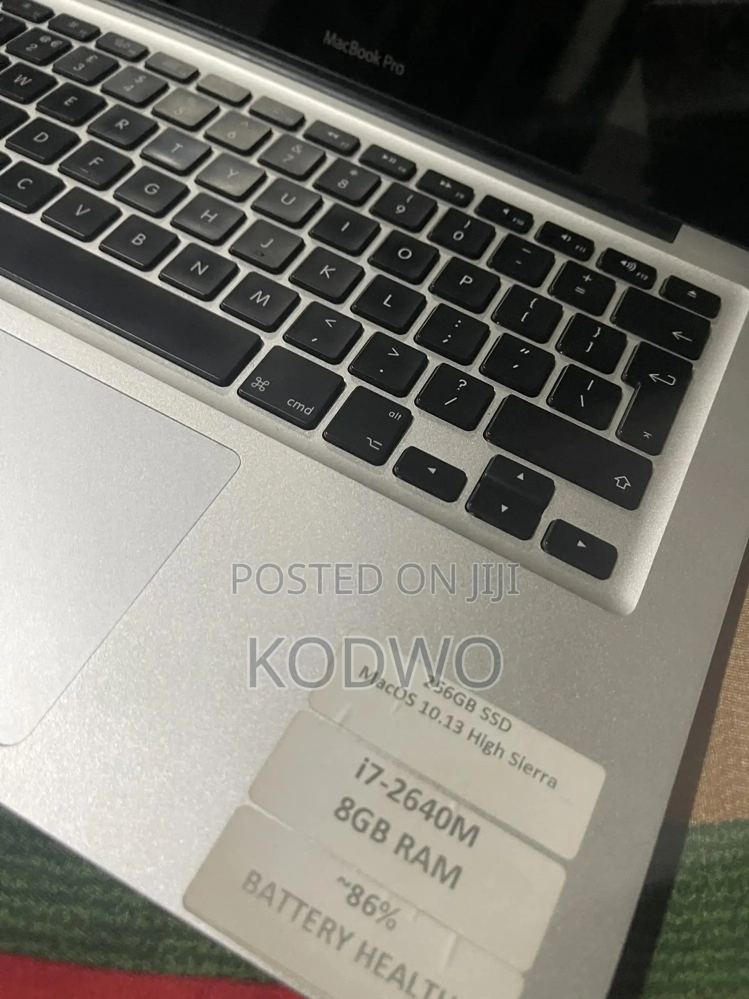 Laptop Apple MacBook Pro 2011 8GB Intel Core i7 SSD 256GB