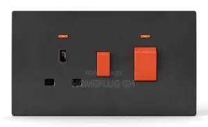 Cooker Unit (Socket + 45A Switch) – Black (F1-B-14)
