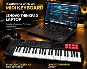 Midi Keyboard With Laptop and Tones