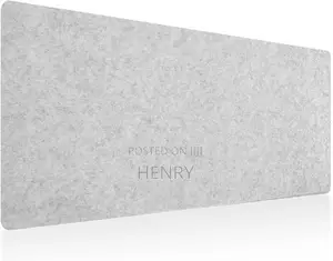 DAWNTREES Non-Slip Felt Desk Mat | Keyboard and Mouse Pad (Light Grey)
